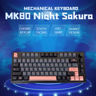 Mathewshop DUKHARO MK80 JTK Night Sakura Gasket mechanical keyboard ,hot thumbnail