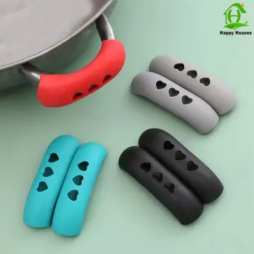 Silicone Hot Handle Holder Cover Set Assist Pan Handle Sleeve Pot Holders Cast Iron Skillets Handles Grip Covers Non-Slip Heat Resistant for Griddles