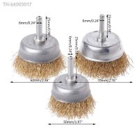 ▩ 1 Pcs Bowl Wire Brush 6mm Shank Diameter Flat Steel Wire Wheel Electric Drill Grinding Mill Polish Wheel Derusting Tool Power To