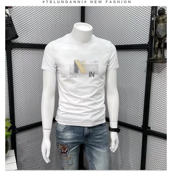 codtheresa-finger-manlin-mens-short-sleeved-t-shirt-new-style-trendy-summer-korean-version-slim-fit-youth-handsome-printed-casual-half-sleeved-t-shirt-t-shirt-lelaki