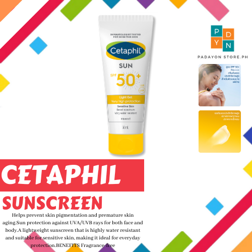 Cetaphil Sun Spf50 Gel 50ml [for Sensitive Skin Face Sunblock