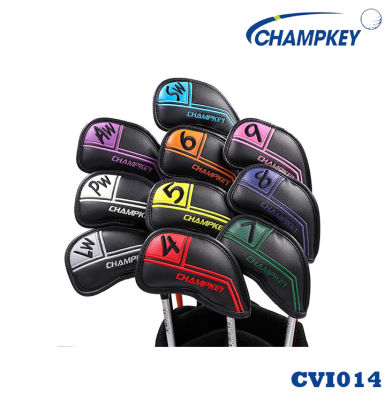 Champkey Iron ปลอกหุ้มหัวไม้กอล์ฟ  Cover (CVI014) ลาย Rainbow คละสีตัวเลข สินค้าใหม่พร้อมส่ง