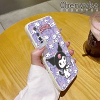 Chenyyka เคสสำหรับ Realme XT Realme X2เคสแบบเต็มหน้าจอลาย Kuromi เคสดีไซน์ใหม่บางสุดสร้างสรรค์เคสโทรศัพท์ป้องกันขอบสี่เหลี่ยมกรอบปลอกซิลิโคนนิ่มเคสกันกระแทก