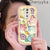 เคส Chenyyka สำหรับ Xiaomi 9T Pro Redmi K20 Pro ดอกไม้น่ารัก3มิติแฟชั่นกันกระแทกสีสันสดใสเคสโทรศัพท์แบบใสป้องกันเลนส์กล้องกรอบซิลิโคนเคสนิ่มโปร่งใส