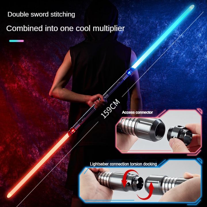 lightsaber-ดาบเลเซอร์-rgb-โลหะของเล่นดาบโค้งแสง7เปลี่ยนสีได้แบบอักษรเสียงสำหรับเด็ก-foc-ของเล่นระเบิด-foc-ของเล่นดาบเลเซอร์ของขวัญจาก-jedi