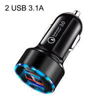 2 USB Ports Car Charger 5V3.1A Quick Charg 12V24V Universal Auto Power Adapter For Xiaomi Samsung