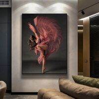 Modern Ballet Dancer ภาพวาดผ้าใบ Wall Art โปสเตอร์สำหรับผู้หญิงห้องนั่งเล่นตกแต่งบ้าน Top แฟชั่น Cuadros พิมพ์