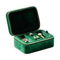 1PC Velvet Rectangular Flannel Jewelry Storage Box Portable Jewelry Organizer Box Rings Earrings Necklace Display Jewelry Box