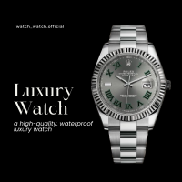 Rolex Datejust Stainless 316L 36mm. Automatic swiss movement สีเทาหม่น นาฬิกา