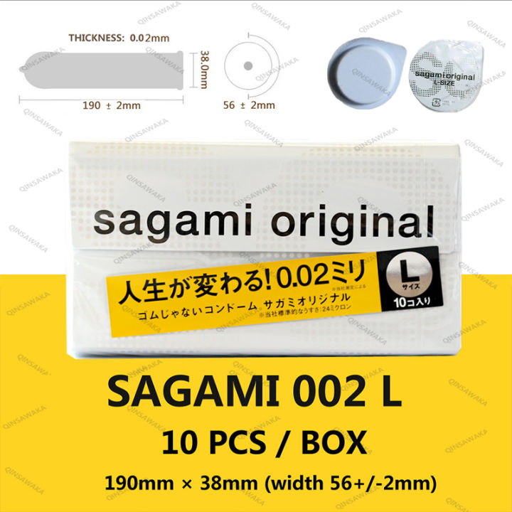 20210.02mm L Size Sagami Original Made In Japan 10 pcs Ultra Thin Condoms For Men Like Without Wearing Non-latex No Allergy