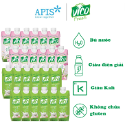 Thùng 24 Hộp Nước Dừa Vico Fresh 330ml 12 Dứa, 12 Sen