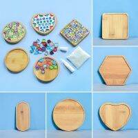 【CW】▨  Round Cup Coaster Mosaic Placemat Making Groove