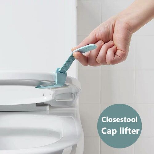 Sanitary Toilet Seat Cover Lid Lifter Handle Hygienic Clean Lift Bathroom 