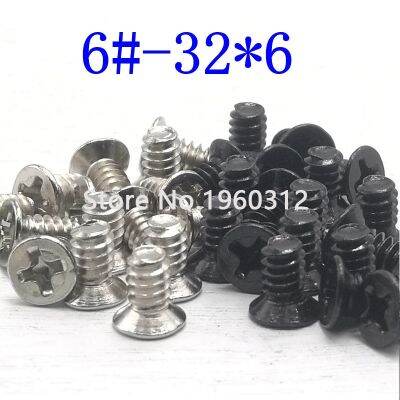 50pcs/Lot 6 32x6 countersunk head Screw 6 32 Thread For Computer Hard Disk Drive HDD Screw