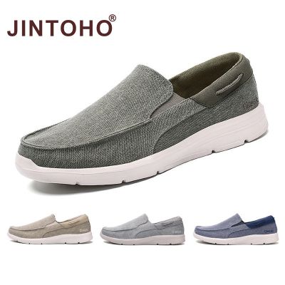 【JINTOHO】พร้อมส่ง รองเท้าผ้าใบโลฟเฟอร์ ลําลอง กันลื่น ใส่สบาย สไตล์เกาหลี สําหรับผู้ชาย ไซซ์ 39-47