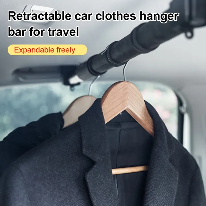 [Local Stock] 1.64m Expandable Car Clothes Hanger Universal Travel Bar