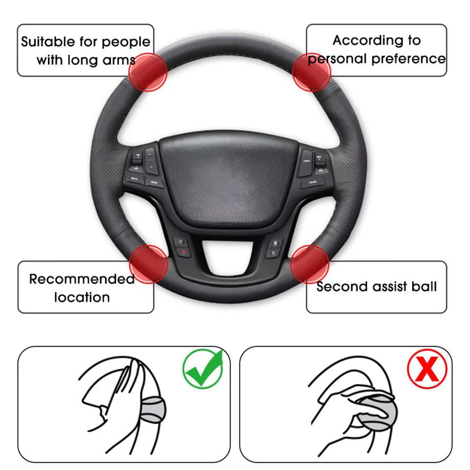 Car Steering Wheel Booster Ball-360°Dispositivo De Direção