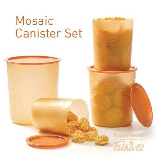 Tupperware Mosaic Canister Set tanpa box Lazada Indonesia