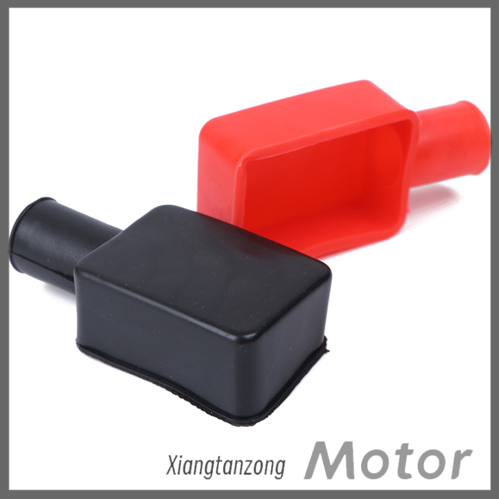 xiangtanzong-คลิปที่จับฉนวนกันความร้อน-terminal-aki-mobil-1คู่ตัวป้องกันขั้วแบตเตอรี่