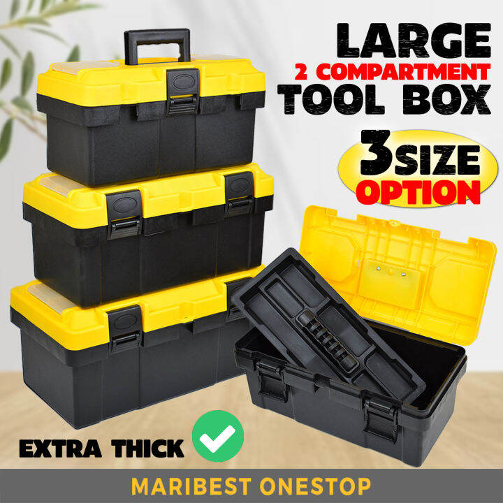 14/ 17/ 19 Inch Big Tool Box Heavy Duty Toolbox Plastic Tool Storage