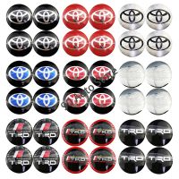 Auto parts 4pcs/set 56mm Car Wheel Center Hub Cap Sticker Auto Tire Emblem Badge Decal for Toyota TRD VXR Land Cruiser Yaris Camry qing