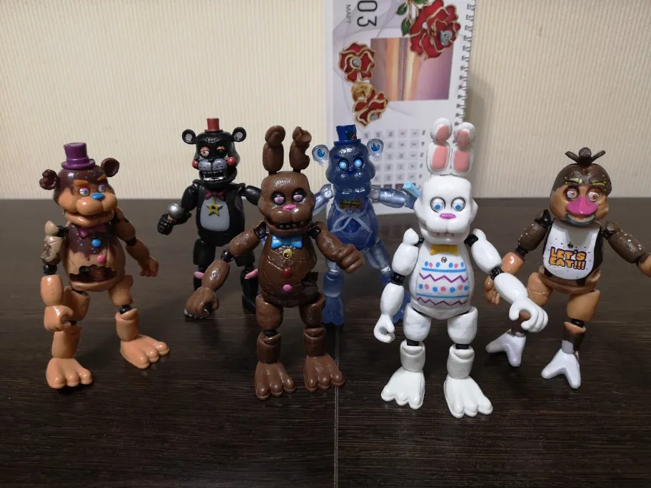 8Pcs/Set Inspired by Game Five Night at Freddy Anime FNAF Bonnie Bear Foxy  Action Figure Toy PVC Model Ornaments for Children Gifts Kids Birthday  Party Cake Decorating Supplies : : Toys