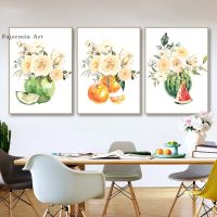 Fruit and Flowers Fresh Canvas Wall Art Pictures Abstract Posters and Prints for Living Room Home Decoration