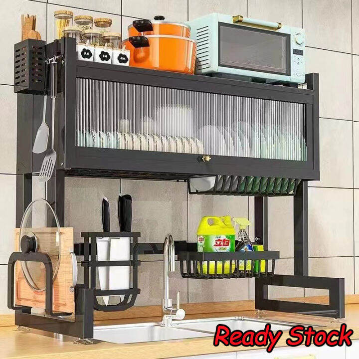 Stainless steel Kitchen Dish shelf Rack With organizer set/Sink