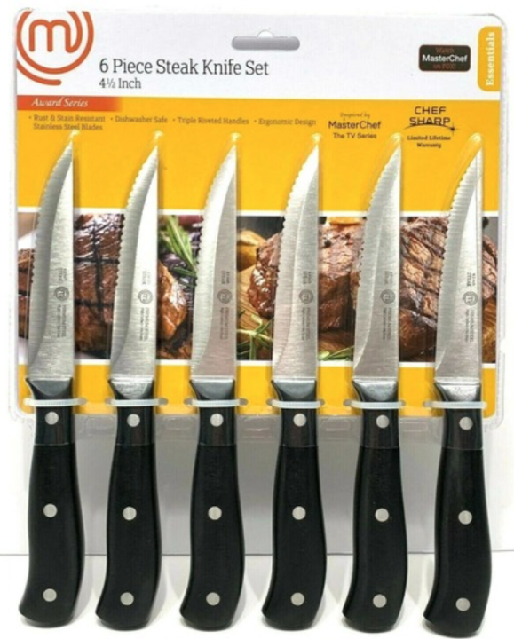 MasterChef 6 Piece Stainless Steel Steak Knife Set Lazada PH