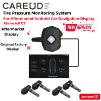 CAREUD H300-TJ USB ภายใน Android Car TPMS ระบบส่งกำลังแบบไร้สายระบบตรวจสอบแรงดันลมยาง Android สำหรับ Android 6.0 OS ด้านบน CAR TPMS ความดันลมยางอุณหภูมิการรั่วไหลข