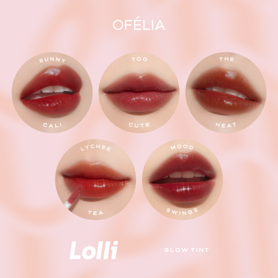 Full set son bóng ofélia lolli glow tint 5x3.9g - ảnh sản phẩm 5