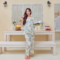 ชุดนอน Muslin pajamas  ชุดนอนผ้าเยื่อไผ่ ผ้านุ่มใส่สบาย ระบายอากาศ (รุ่น G328,G337)