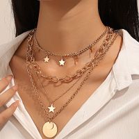 Multilayer Boho Tassels Star Sheet Pendant Necklaces For Women Geometry Chain Choker Necklace Fashion Jewelry Valentines Gift