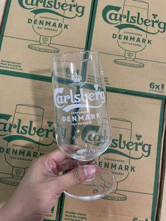 Carlsberg Beer Glass Wine glass 0.5L x6 glass Lazada