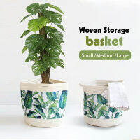 Creative New Nordic Style Green Plant Cotton Thread Storage Basket Weaving Finishing Basket Cotton Rope Sundries Storage Bucket