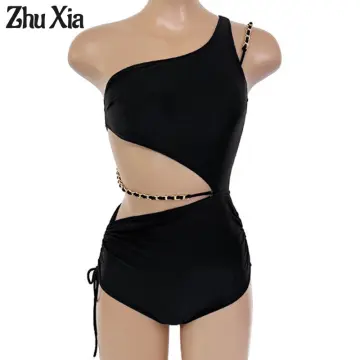 Immortal Fashion Women Flat Chest Two Piece Split Swimsuit