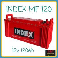 INDEX MF120 แบตเตอรี่รถยนต์ 120Ah แบตรถบรรทุก รถบัส รถทัวร์ เรือเดินสมุทร งานโซล่าเซลล์