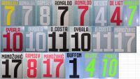 18-19 19-20 RONALDO RAMSEY DE LIGT DYBALA D.COSTA MANDZUKIC BUFFON nameset patch badge