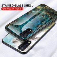 VIVO Y12A Y12S Y20 Y20i 2021 Y20s G ปลอกกระจกนิรภัยโทรศัพท์กรณี Soft TPU Edge Hard กันกระแทกแฟชั่น Casing ปกหลัง