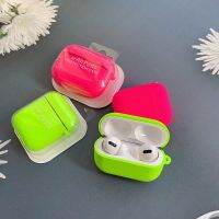 Air pods Case Neon Green official Silicone Cases for Airpods Pro 1 2 Liquid Fluorescence Hot Pink Silicone Hook Cover Air Pods Wireless Earbuds Access