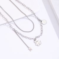 [COD] Double-layer necklace female ins cold simple and versatile clavicle chain niche design hip-hop decorative