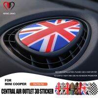 Union Jack Center Air Outlet 3D เฉพาะฝาครอบป้องกันสติกเกอร์รูปลอกสำหรับ MINI COOPER F54 F55 F56 Clubman อุปกรณ์ตกแต่งภายใน