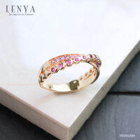 Lenya Jewelry แหวนเงินแท้ 925 ประดับอัญมณี ดีไซน์สุดคลาสิค เหมาะสำหรับสวมใส่กับเสื้อผ้าทุกชุดทุกสไตล์