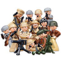 WW2 Soviet Russian National Weapons Accessories Small Building Blocks Army Mini Military Soldiers Figures Parts Bricks Toys