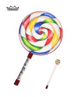 Remo Lollipop Drum กลองรูปอมยิ้ม เพื่อเสริมสร้างพัฒนาการเรียนรู้ในด้านดนตรีของเด็ก ขนาด 6 นิ้ว (Model: ET-7106-00)