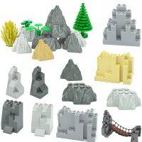 แผงหิน MOC Rockery ภูเขา DIY วิวถนนบล็อกตัวต่อเนินเขาเข้ากันได้23996ของเล่นสามารถถอดประกอปได้