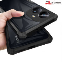 PlusCase สำหรับ Realme 10 Pro+ 5G Pro Plus 5G เคสเบาะลมฮาร์ดคริสตัลใสกลับขอบนุ่มกันกระแทกป้องกันเต็มเคสใส่โทรศัพท์