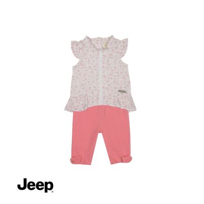 Jeep BABY GIRL 2-IN-1 เสื้อเบลาส์ แขนยาว และชุดขายาว สําหรับเด็กผู้หญิง 772242-770123 br