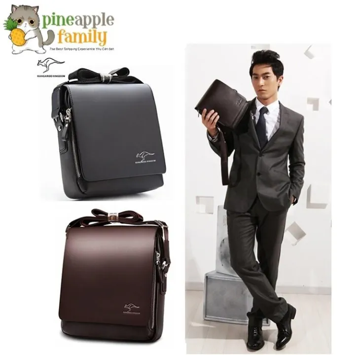 KANGAROO Kingdom Leather Messenger Bag Lazada