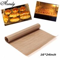 【☑Fast Delivery☑】 qingsh Aomily แผ่นทำอาหารด้วยไมโครเวฟแผ่นรองไฟเบอร์แก้วขนาด40X60ซม.,แผ่นรองปิ้งย่างเตาอบนอนสติ๊กแผ่นเบาะผ้ากันอุณหภูมิสูง